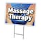 Signmission Massage Therapy Yard Sign & Stake outdoor plastic coroplast window, C-2436 Massage Therapy C-2436 Massage Therapy - alternate 1